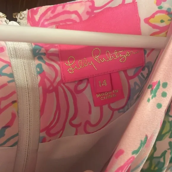 Lilly Pulitzer Darlah Wrap Dress Size 14 - Picture 4 of 7